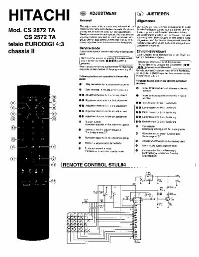 Hitachi CS2872TA HITACHI CS2872TA CS2572TA